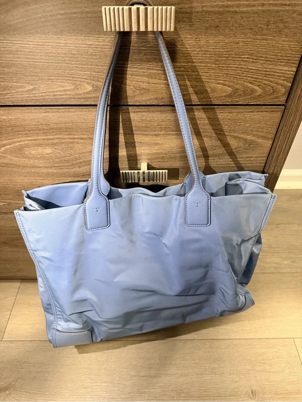 Tory Burch Powder Blue Logo Tote